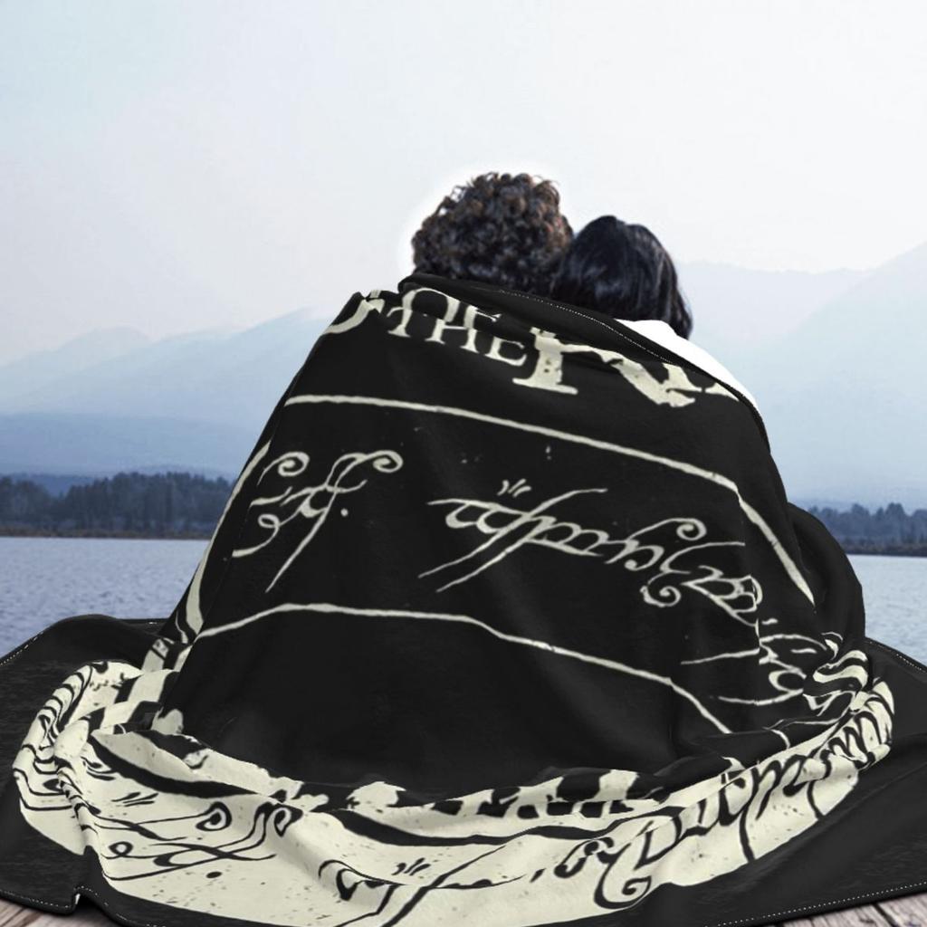 L-Lord Of The Rings Movie Blankets Soft Warm Flannel Throw Blanket Plush for Bed Living Room Picnic Travel Home Couch
