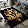 Velvet Area Rug Crystal Velvet Egyptian Pharaoh Statue Printed Area Rug Carpet | Anti-Slip Function for Bedroom and