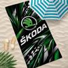 Car Brand S-Skoda Towel Towel beach towel, quick drying absorbent bath towel for Swim,Gym,Camping,Outdoor hot