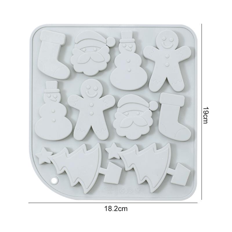 FAIS DU Christmas Chocolate Candy Pudding Jelly Mold DIY Silicone Baking Pan Epoxy Cake Mold Wax bottle sugar Mold