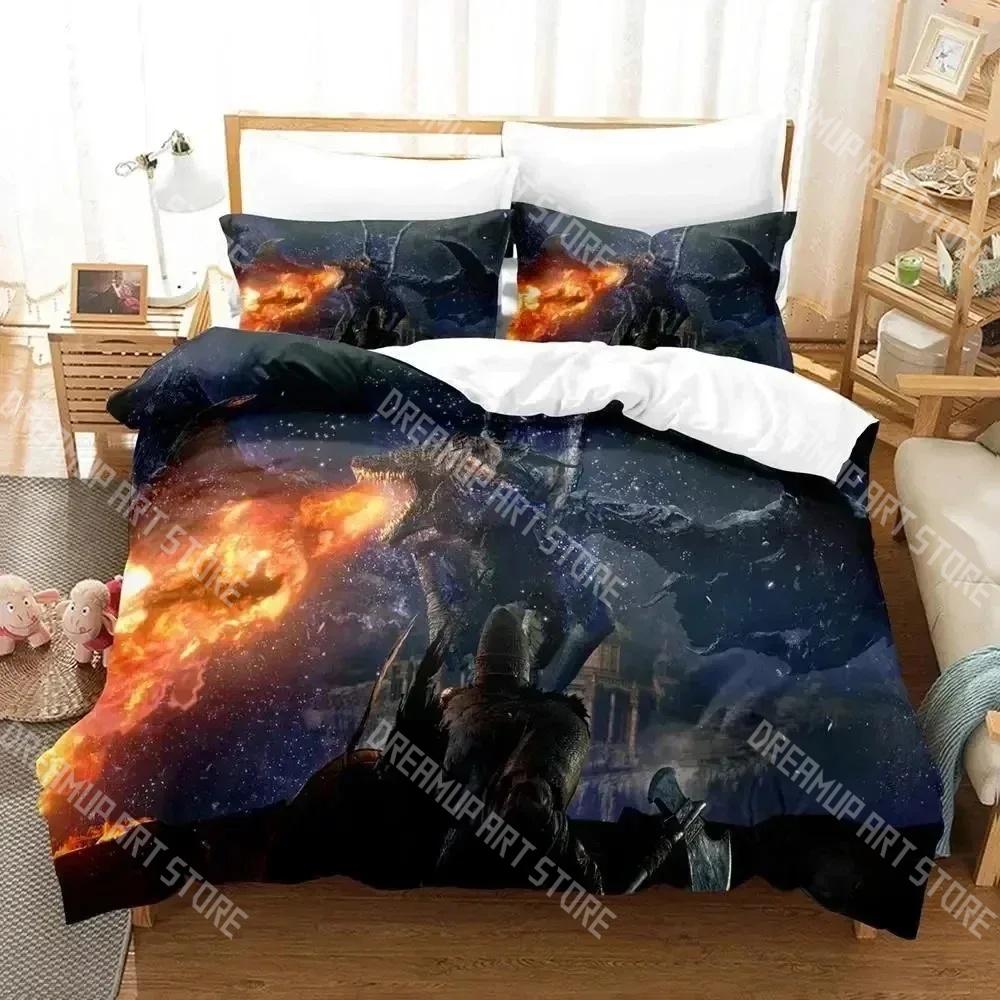 Fashion Dark SoulS Game Bedding Set Single Twin Full Queen King Size Bed Set Kids Bedroom Duvetcover Sets Bed Sheet Set