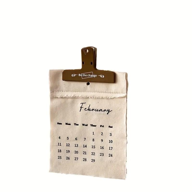 

Cute Calendar 2025 Creative Canvas Hook Calendar Wall Decoration Party Festival DIY Decoration