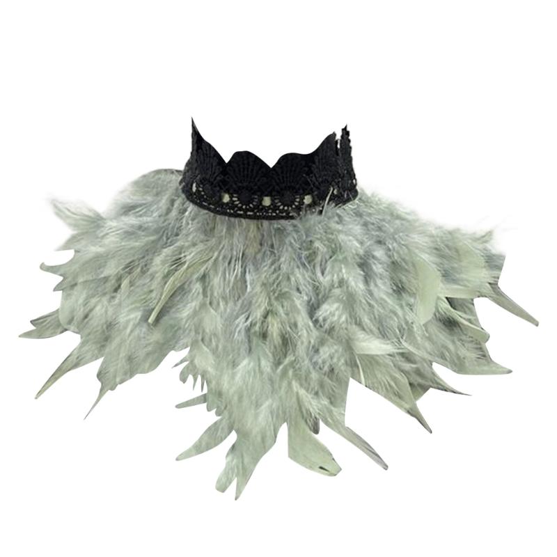 Colorful Real Feather Shawl Great for Halloween Cosplay Evening Party for Ladies Photography Capelet Adjustable Size