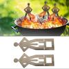 Stainless Steel Human Shape Sausage Grill Rack Skewer Holder for Outdoor Barbecue Cooking and Grilling Tools Accessories
