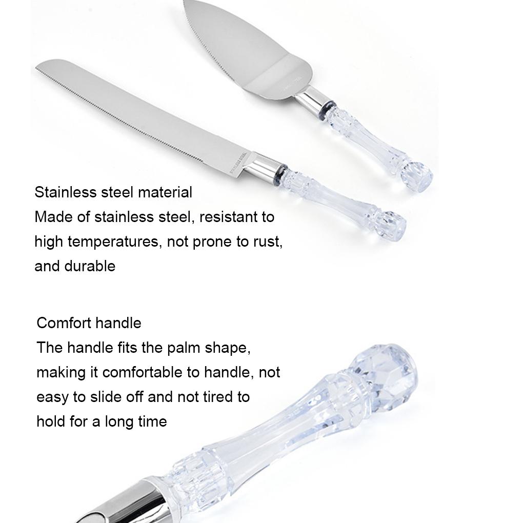 2Pcs Cake Server Divider Spatula Shovel Baking Tool Set Stainless Steel Fondant Pie Wedding Birthday Party Cutlery