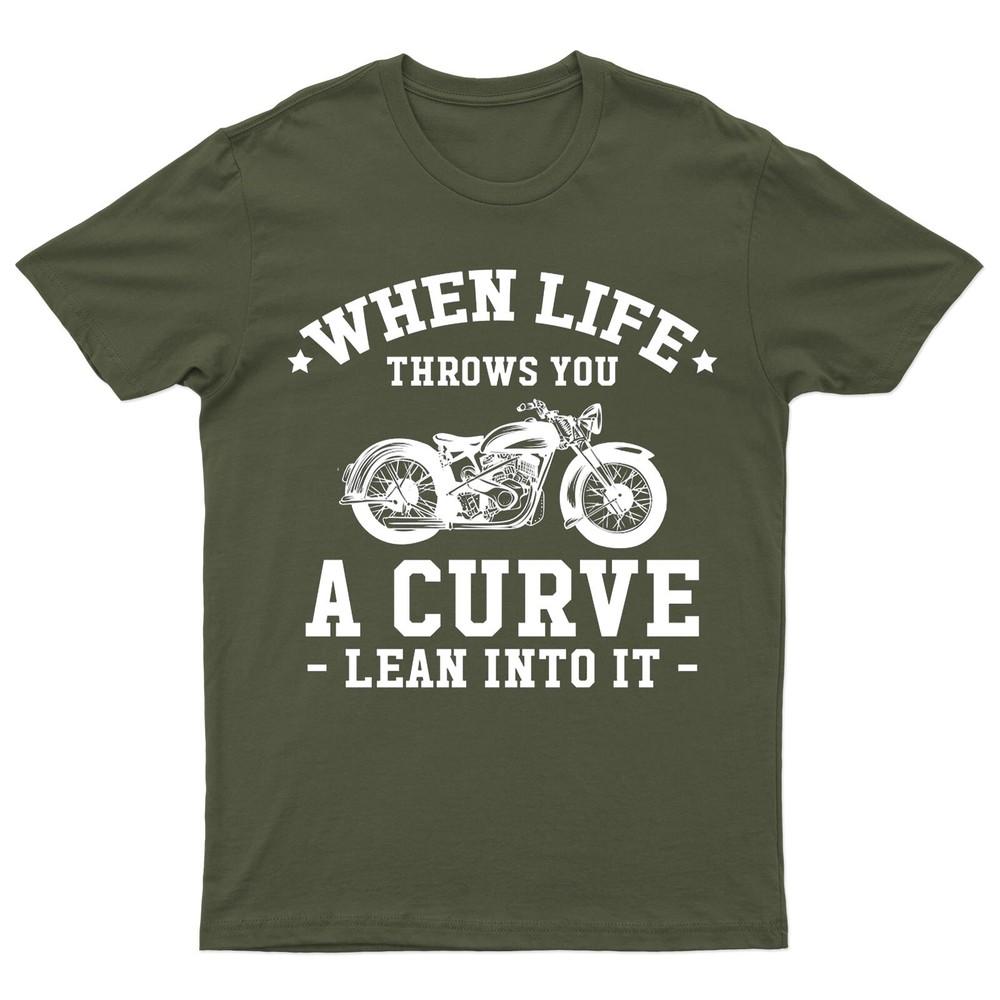 When Life Throws You A Curve Lean Into It Unisexs Oversized Unisexs T Shirt DP1Pr S