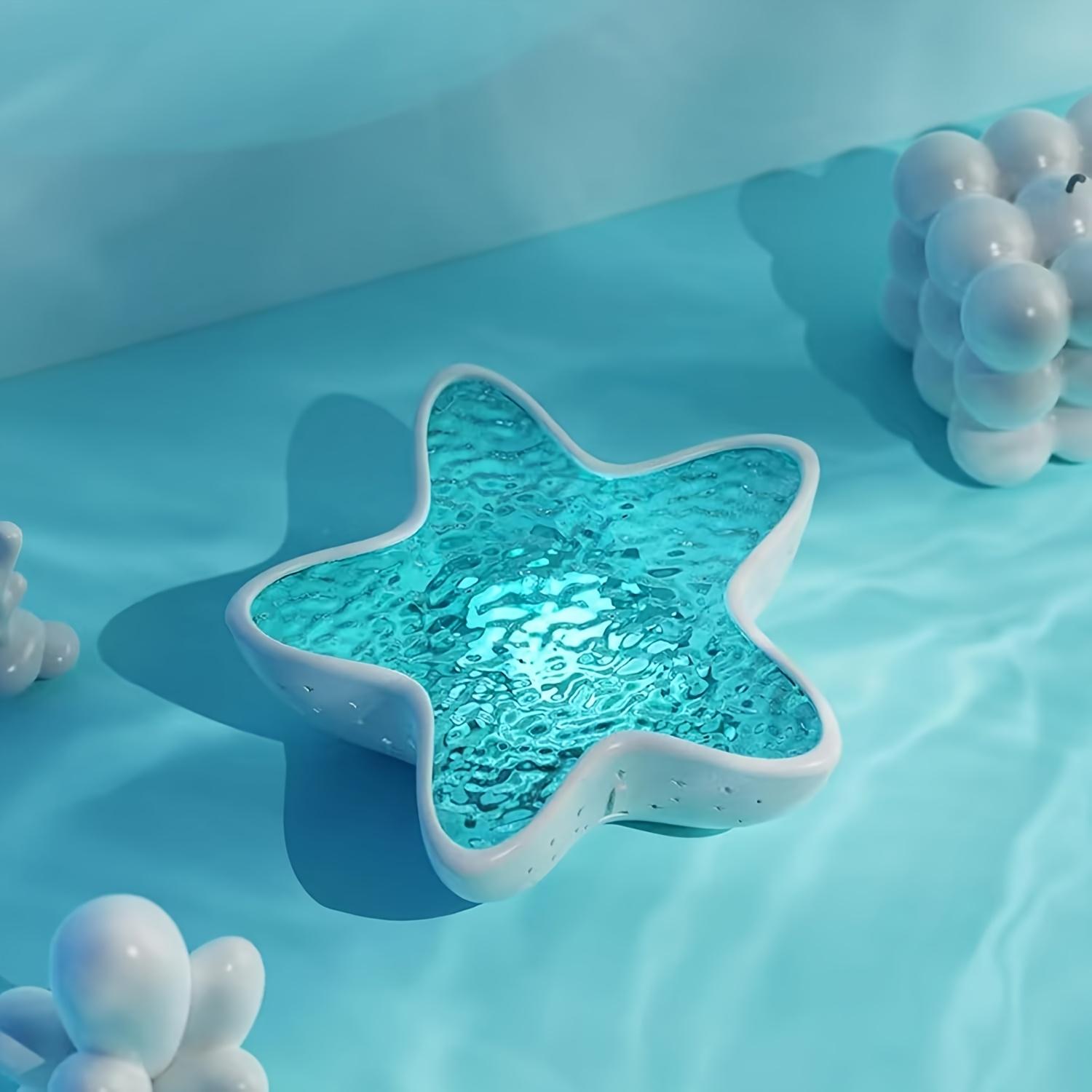 

Starfish Water Wave Projector Lamp - 7 Color Holographic Ocean Light Effect, Therapy Night Light for Relaxation, Sleep Aid, Mood Desktop Decor белый