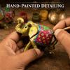 Paper Mache Elephant Showpiece, Yellow, Set of 3 Traditional, Artistic, Home Decor