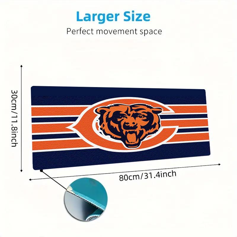 Chicago Bears Logo Color Mouse Pad Large Gaming Table Cushion Non-slip Laptop Tablet Big Mousepad XXL Mat Mini PC Playmat With Lock edge