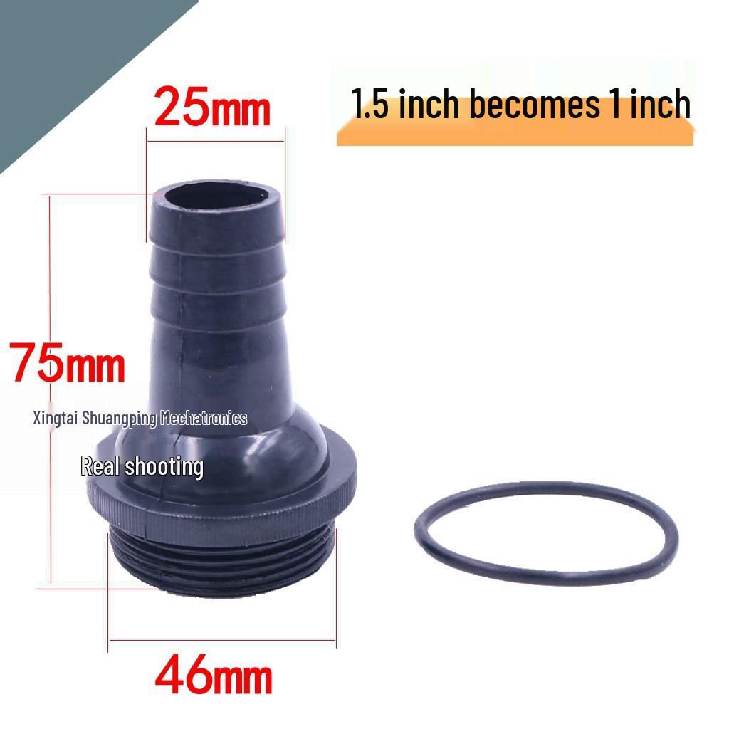 Thickened Plastic Male Thread Hose Adapter, 4-Inch To 1.5-Inch, for Water Pump Connections