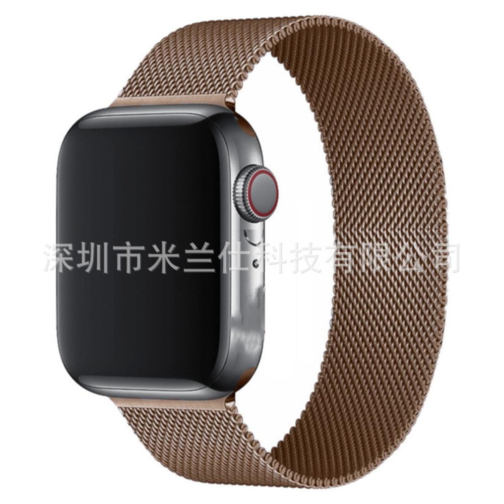 Milanese Loop Band for Apple Watch S11 Ultra2 SE 10 9 8 7 6 5, Metal Magnetic Clasp Replacement Strap, Silver 42/44/45/46/49mm