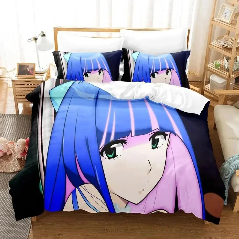 3D Anime Panty Stocking Garterbelt Bedding Set Duvet Cover Bed Set Quilt Cover Pillowcase Comforter King Queen Size Boys Adult