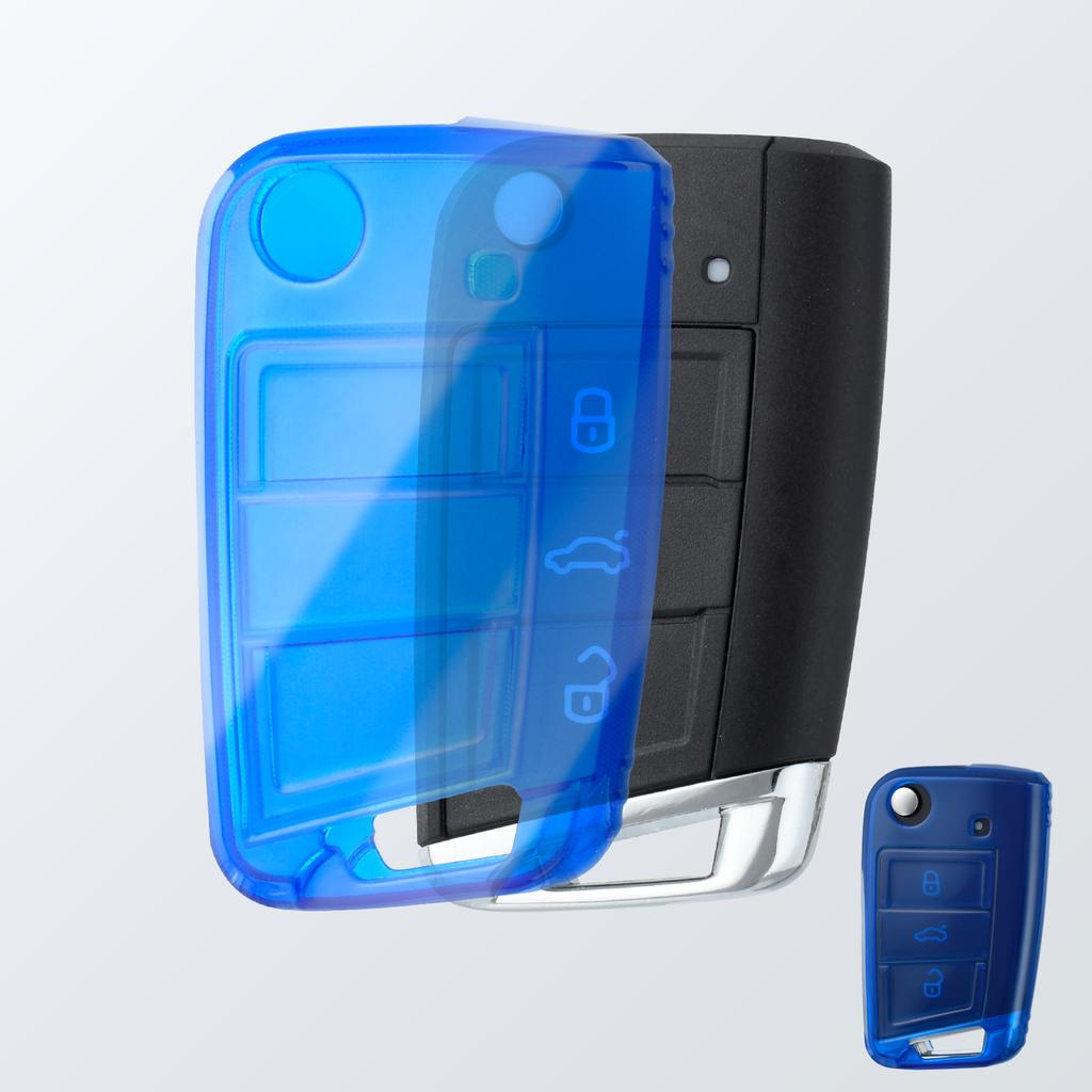 For Volkswagen Vw Polo Golf 7 Golf7 Mk7 Tiguan Skoda Octavia Kodiaq Karoq For Seat Ateca Tpu Transparent Car Key Fob Case Cover