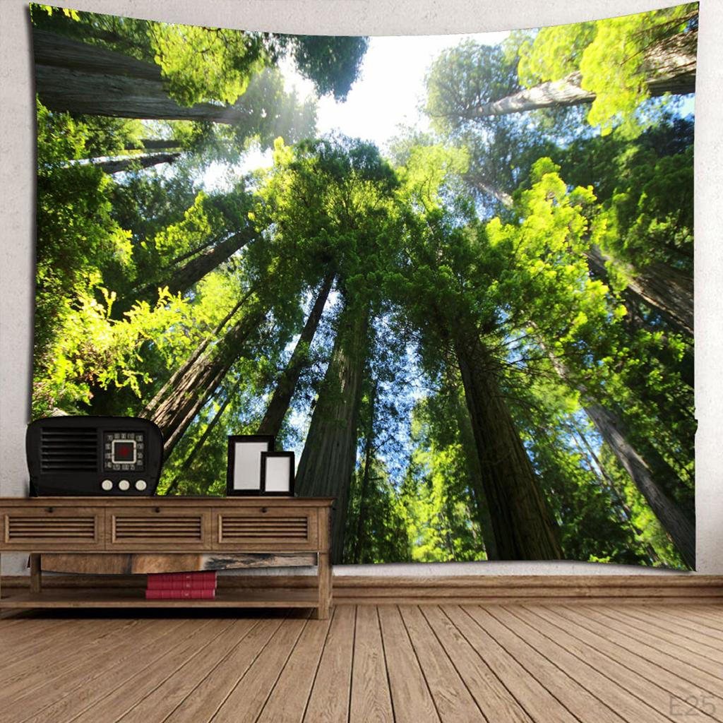 Dekor Koleksiyonu, Dağlarda Uzak Vahşi Yaşam Manzaralı Orman Yolu, Oturma Odası