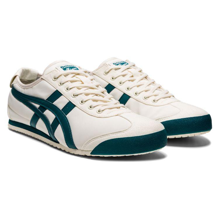 ONITSUKA TIGER Mexico 66 Textil Syntetická kůže Sportovní Pohodlné Protiskluzové Nízké Lifestylové Neformální Boty Unisex tenisky Bílá Zelená 1183B497-103