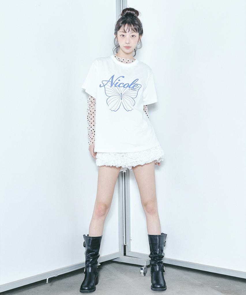 Nigaennikol Flower Micro Short Pants_Ivory