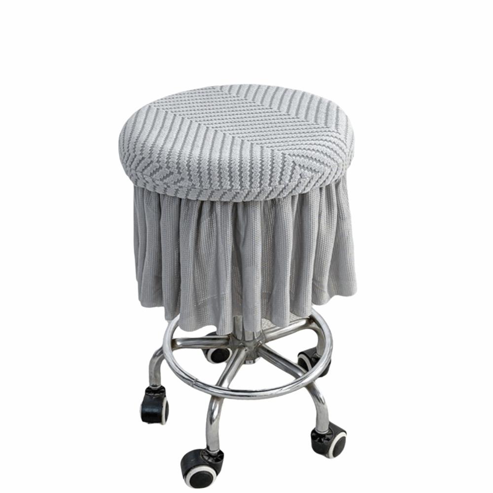 Soft Stool Cushion Cover Full-Coverage Elastic Stool Slipcover Seat Cushion Protector Home Decor светло-серый