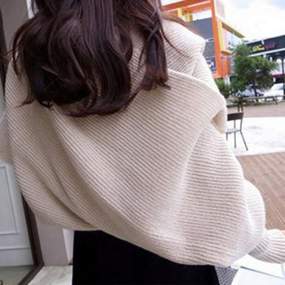 Autumn Winter Knitted Wool Scarf Korean Version Super Long Shawl With Sleeves Scarf For Men Women