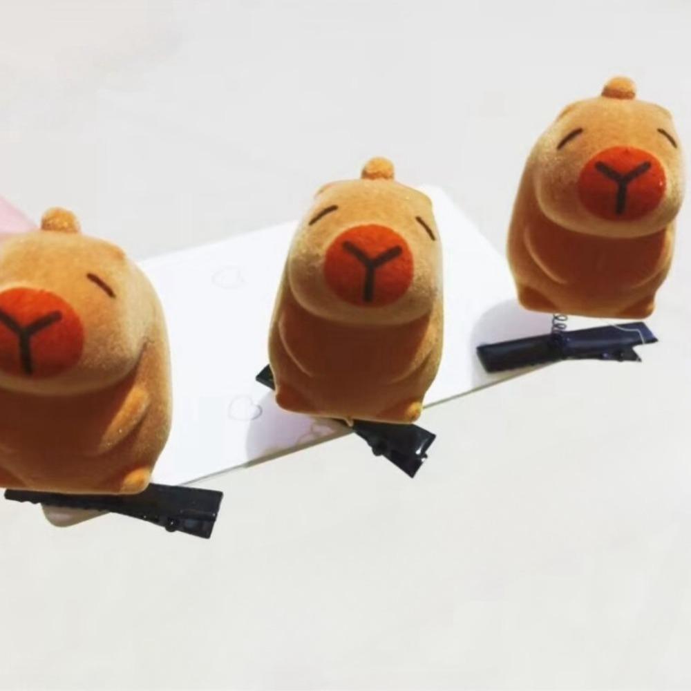 10pcs/set Cute Capybara Hairpin Set Zinc Zinc Alloy Cartoon Duckbill Clip Funny Spring Hair Clip Festival