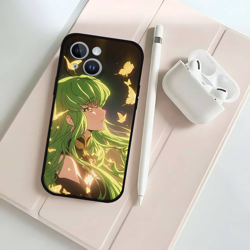 Amine C-Codes G-Geass Black Phone Case That Fits For IPhone 17,16,15,11,13,14 Pro Max,Plus,X,Xr,Xs Max,13Mini