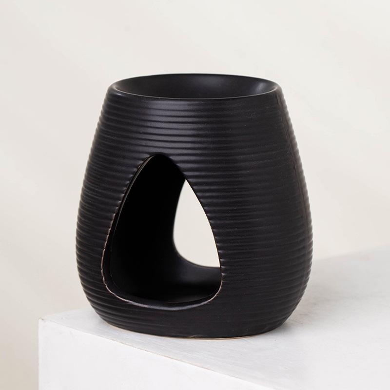 

Черная свеча для нагрева эфирного масла, лампа для ароматерапии, домашний аромат, керамические белые подставки для благовоний, диффузор с палочками, курильница для благовоний для домашнего декора чёрный