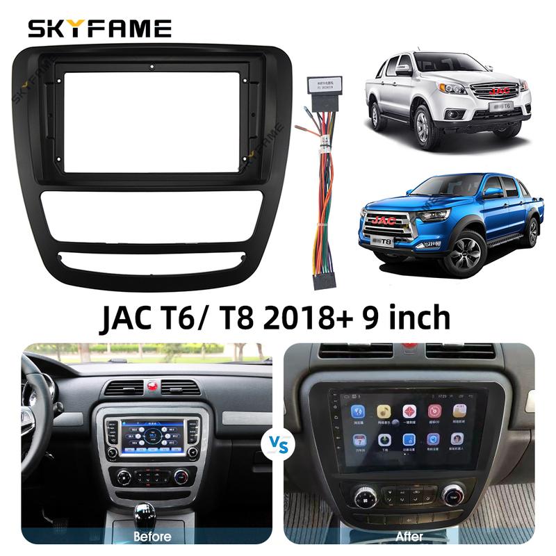 SKYFAME Car Frame Fascia Adapter Android Radio Dash Fitting Panel Kit For JAC T6 GAC T8