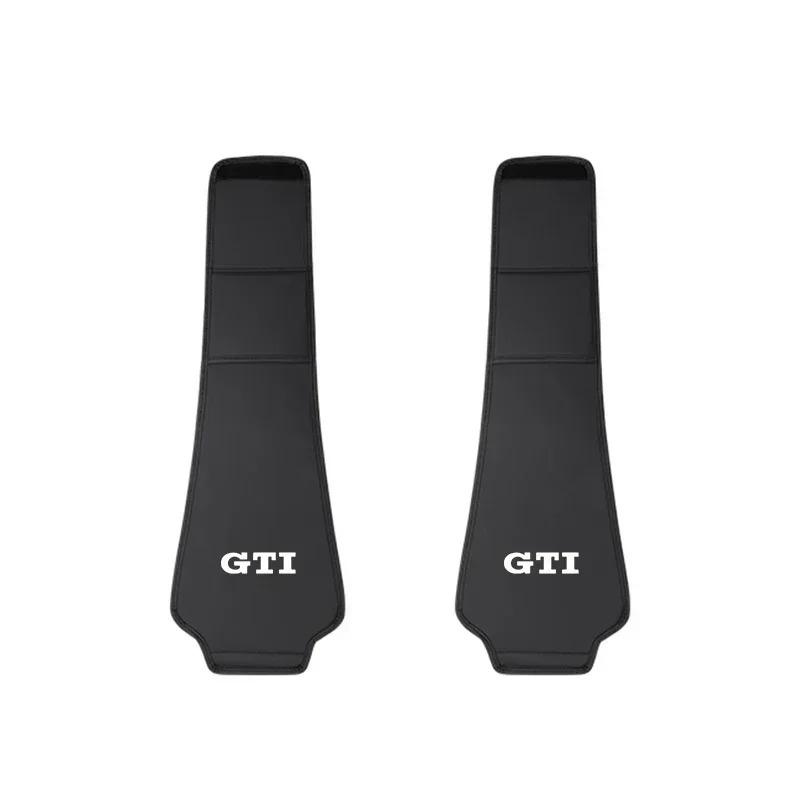 2Pcs Leather Car Seat Headrest Protective Covers Accessories For VW GTI R Line Golf 6 Passat CC Polo Tiguan Arteon Touareg Caddy AS3H
