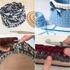 Hand-Woven Crochet Basket with Wood Base Wooden Bottom Blank round Heart Shape Cross Stitch Blanket Loom Accessories