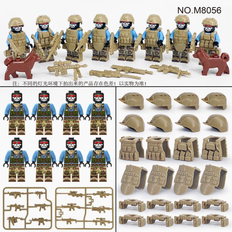 Building Block Military Minifigures Police Special Forces Minifigures Assemble Toys Year-Old Boy Birthday Model