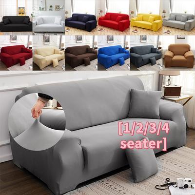 Imitation Milk Silk Solid Colour Sofa Cover High Elasticity Four Seasons Universal Fabric Soft Breathable Pet Stain Resistant