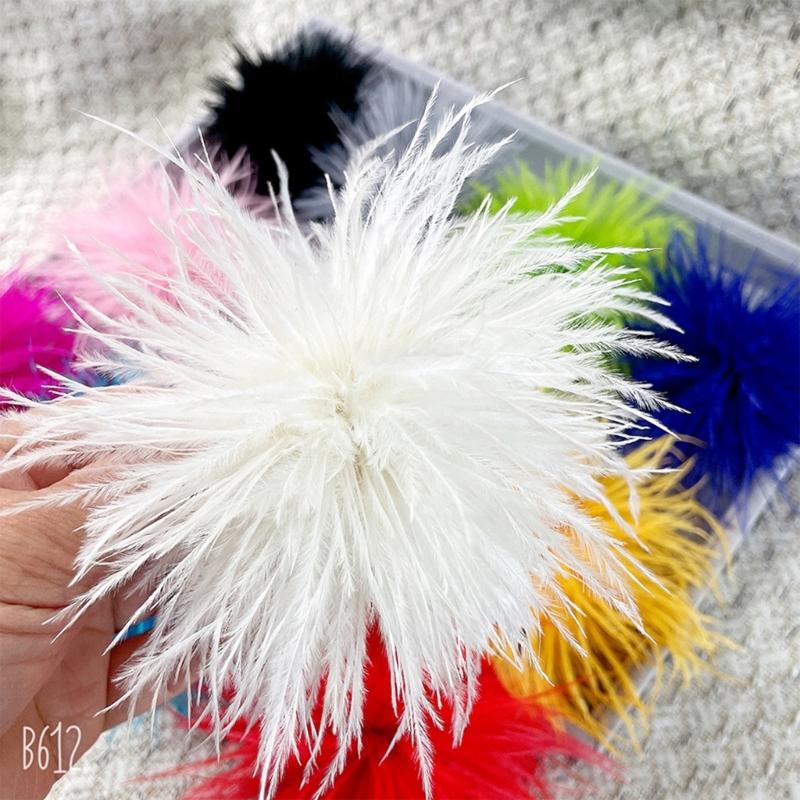 Feather Brooch Scarf Clip Brooches Lapel Pins Dress Accessories Ostrich Feather Material Corsage Pin Feather Lapel Pins