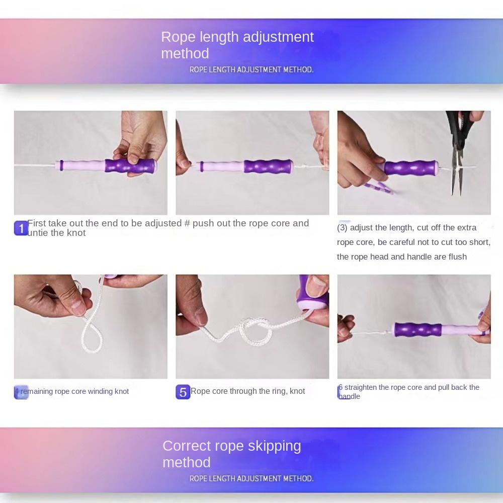 Adjustable Length Segmented Fitness Jump Rope No Knots Jumping Rope  Lose Weight