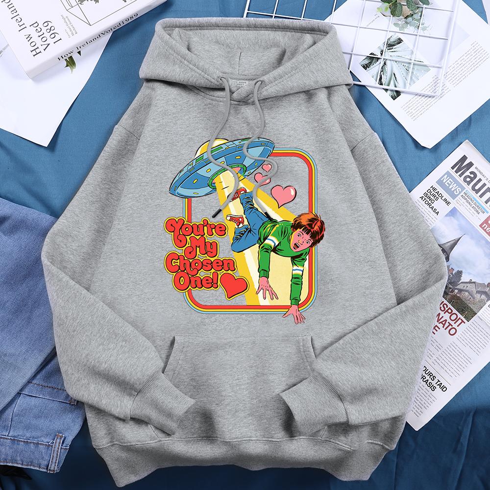 You Are My Chosen One Printed Women Hooded Cartoon Ideal Sport Shirts Leisure Aesthetic Sweatshirts Personality Baggy Clothes