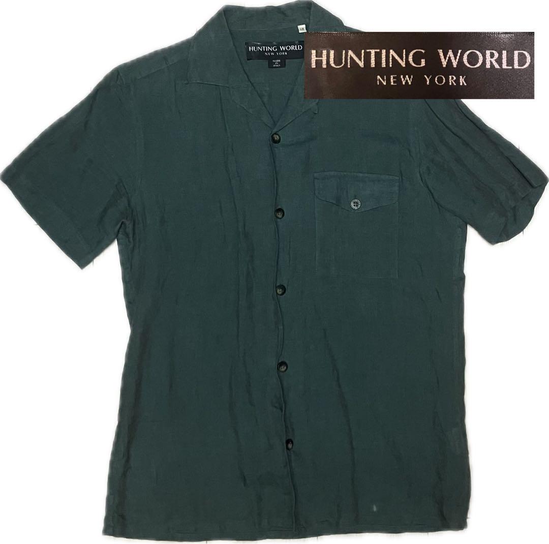 

[Б/У] Рубашка из итальянского льна HUNTING WORLD 90-х, Тамамуси, Сделано в Италии