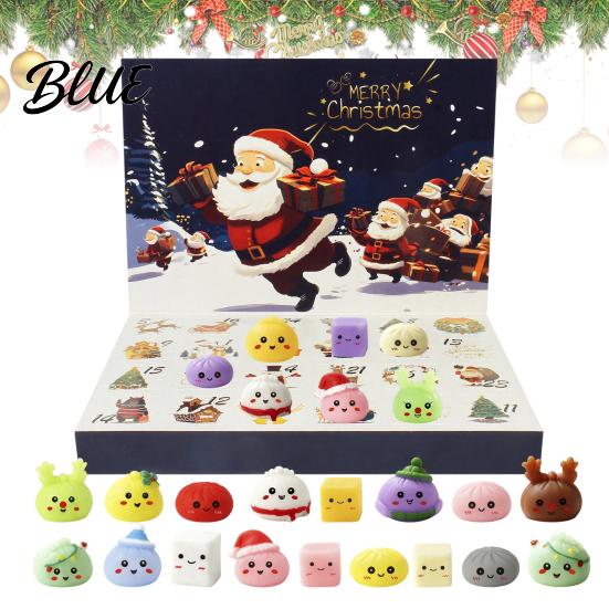 Çocuklar İçin Noel Geri Sayım Arkadaşı Advent Takvimi 24 Günlük Kutu Gizemli Figürlerle Çocuk Bayram Oyuncak Kutusu Şenlikli Dekor Oda ve Ev Koleksiyonluk