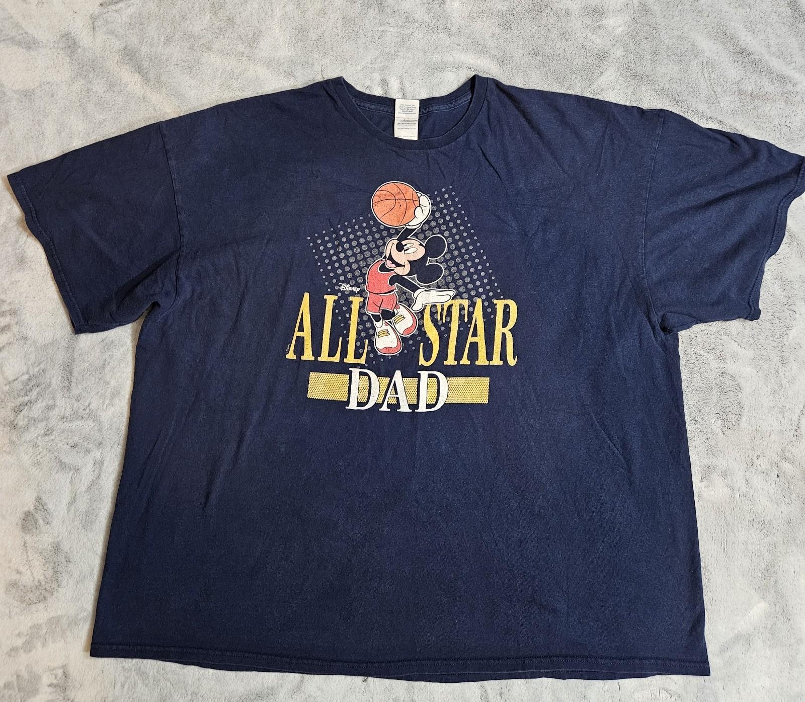 Mickey Mouse All-Star Dad Basketball T-Shirt Men s Size 3X M