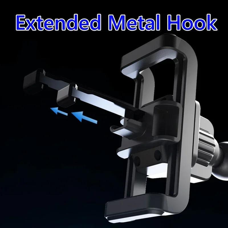 Support Téléphone Voiture Clip Grille d'Aération Base Rotule Support Ventouse Magnétique Gravité Accessoires Support Chargeur Téléphone Portable Voiture
