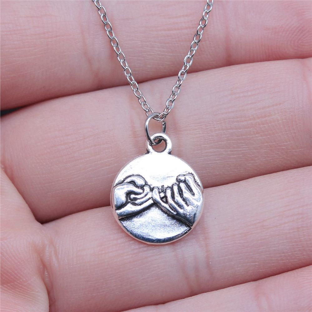 Peach Heart Angel Wings Sweet Pendant Antique Silver Metal Boys Collar Necklace High Quality Gift