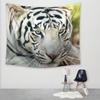 Psychedelic Tiger Tapestry Girl Tiger Wild Animals Tapestry Forest Style Tapestry Home Wall Bedroom Decoration Print Blanket