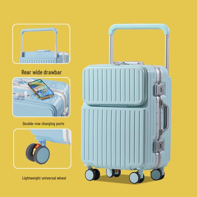 OKD 2025 Front-Opening Aluminum Frame Suitcase 20 inches