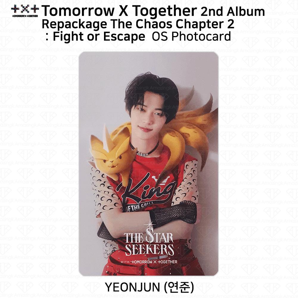 

TXT 2-й альбом в переиздании. Фотокарточка «Хаос. Глава 2. Борьба или бегство» Открытка TXT_0007_YJ_01