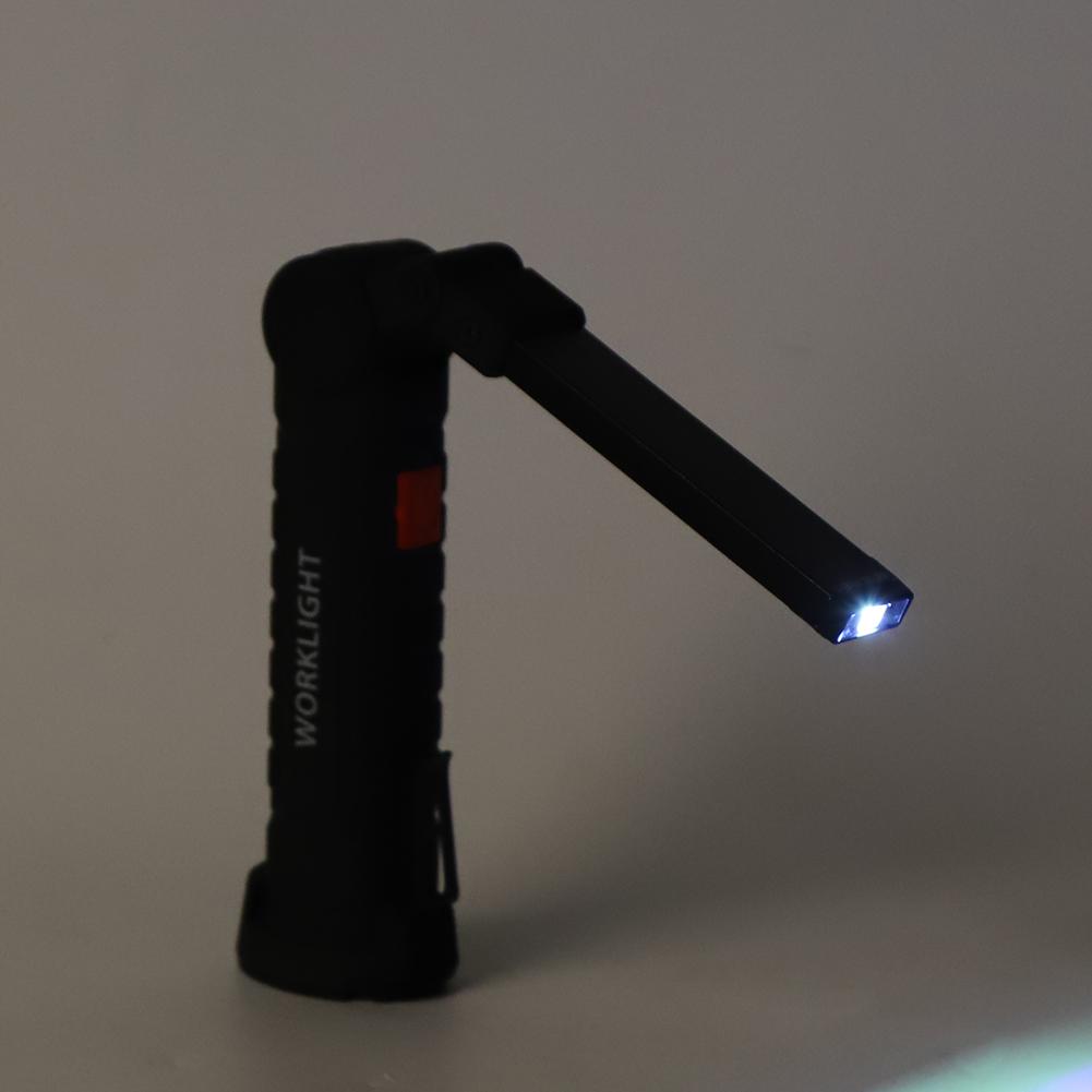 Portable LED Flashlight Torch with Magnet USB Rechargeable Working Lamp