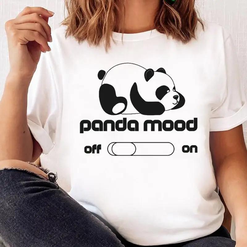 Women Print T Shirt Panda New Love Trend Graphic Tshirt Tee FeUnisex Cartoon Fall Autumn Top Ladies Fashion Clothing