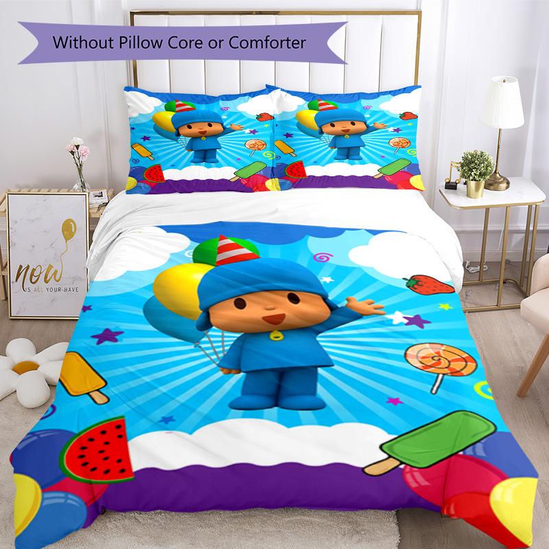 Pocoyo Bettbezug-Set Perfekt für das Spielzimmer Leicht Perfektes Geschenk für Freunde & Familie