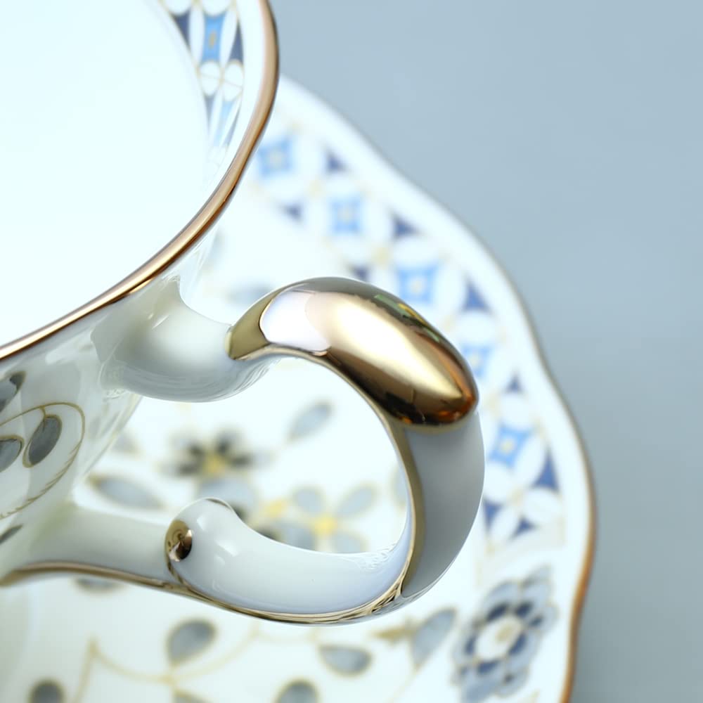 NARUMI Cup Saucer Set Black Milano 210cc Black Floral Pattern Plum Blossom Chintz Style Pair Cup Saucer Day Present Made In Japan Gift Boxed &