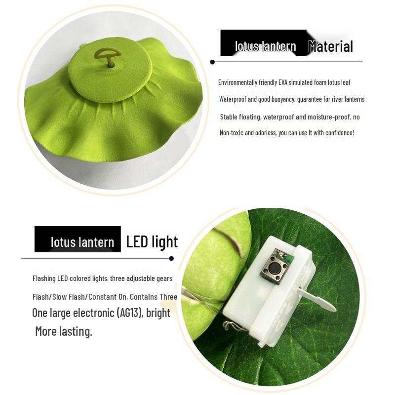 LED Silk Lotus Lamp - Perfect for Lantern Festival, Qixi, Valentine's Day, Water Surface, and DIY Decor.