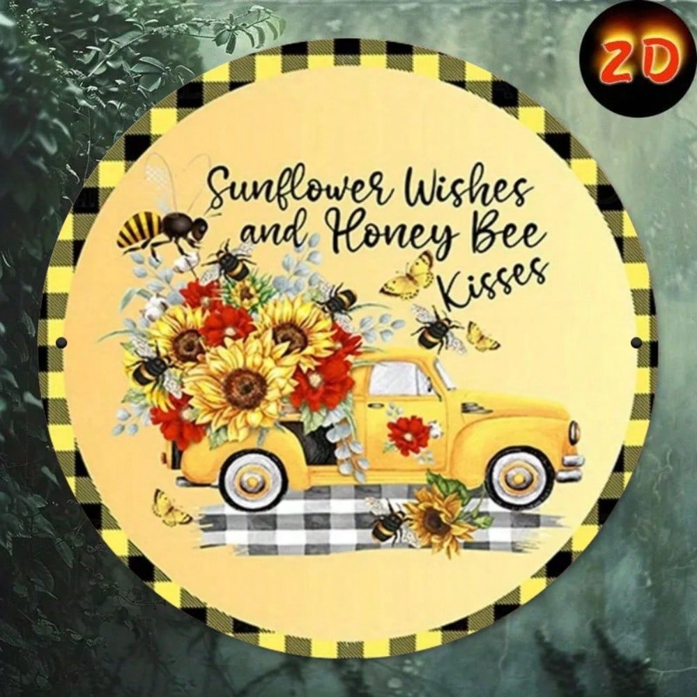 Flat 2D Metal Sign for Wall Decor