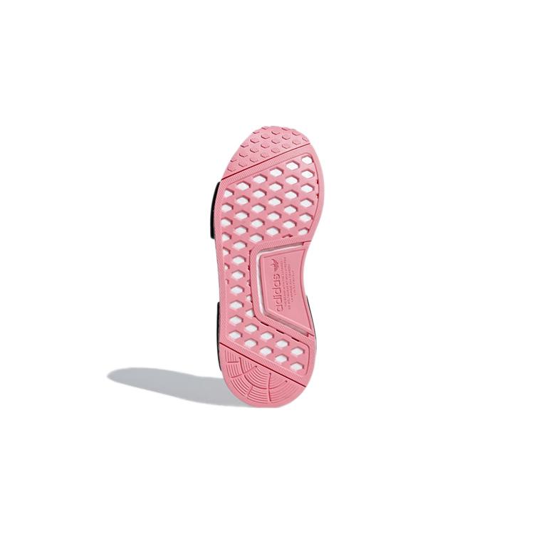Adidas Originals NMD_R1 Slip Resistant And Breathable Kids Lifestyle Shoes Pink Black Teenagers B42086