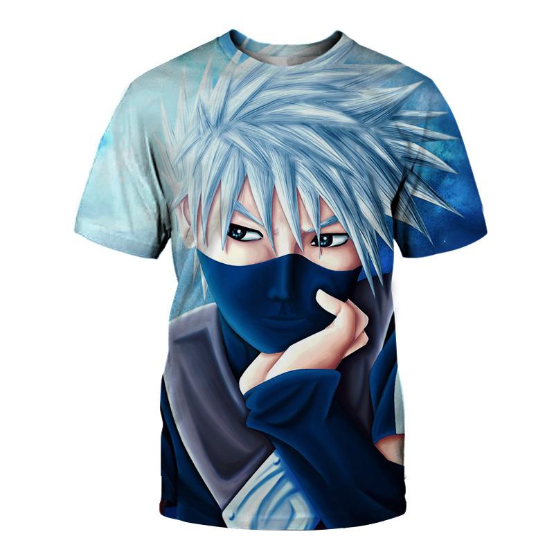 

New Naruto 3D Digital Printed T-shirt Short Sleeved Men s Clothing T-shirt 6XL