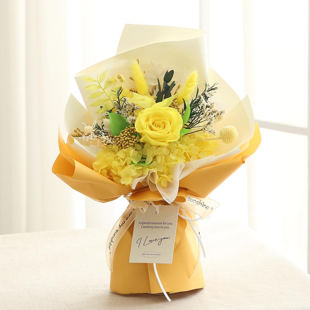 Eternal High-End Rose Bouquet with Real Fresh Flowers